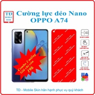 Toughened flexible phone screen protector for OPPO A74