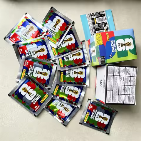 50 Packs Panini Football Sports Collectible Stickers Box 2026 International Match Trading Stickers F
