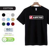 Lotto Baju T Shirt Premium Cotton Tshirt Men Women Unisex Baju Lelaki Wanita Plus Size Xs 5xL M01