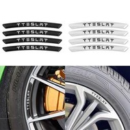 4片 特斯拉 鋁合金輪轂貼 Tesla 輪框貼 鋁框貼 改裝 防水防曬 輪框貼 輪胎鋼圈貼 Model 3 X Y S