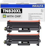 TN830XL TN830 Toner Cartridge for Brother Printer (with Chip) Replacement for Brother TN-830XL TN-830 TN 830XL 830 for HL-L2400D HL-L2460DW HL-L2480DW HL-L2405W MFC-L2820DW Printer High Yield 2-Black