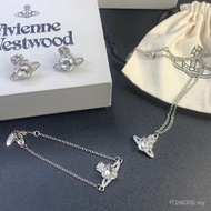 Love Necklace Bracelet Queen West Necklace White Diamond High Version Love Earrings Saturn Sweet Set