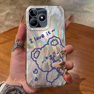 Case For Realme C53 C51 C51s C67 C55 12 Lite Note 50 Narzo N53 N55 Milk Tea Drinking Bear Phone