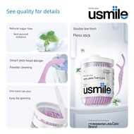 Smile Plus usmile Adult Dental Floss Double Thread Ultra-Fine Household Dental Floss Stick Portable 