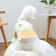 Pet Clothes Dog Cat Cat Clothing Clothing Clothing Gingerbread Dog Sweatshirt-Yellow Strips