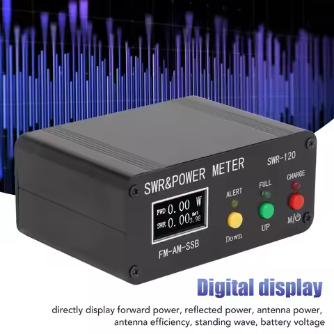 SWR 130 Standing Wave Meter Short Wave 1.8MHz‑50MHz 120W Digital Display FM AM CW SSB SWR Power Mete