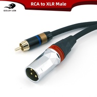 GOLLEY LION Unbalanced RCA to XLR Audio Interconnect Cable XLR 3-Pin Male to RCA Male Speaker Cable 