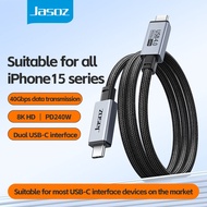 Jasoz 240W Type C to Type C Cable Thunderbolt 4 USB4 40Gbps 8K 60Hz Fast Charging Cable For iPhone