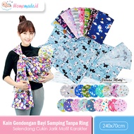 Kain Gendongan Bayi Modern Tanpa Ring Selendang Cukin Jarik Motif Karakter 240x70cm- Homemade.id