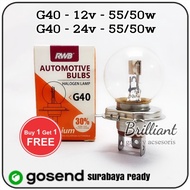 Original RWB Halogen Bulb - H1 / Ps24 / H27 / H9 / H16 / 9012 Hir2 / H11 / G40 / H4 -galaxyaccessori