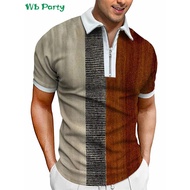 Vertical Striped Print Men's Shirts Men's Clothing Lapel Polo Shirt for Men Mens Clothing Mens Polo 
