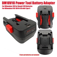 DM18V18 Battery Adapter for Milwaukee 18V/Dewalt 20V Batteries for Milwaukee V18 18V NI-CD Tools
