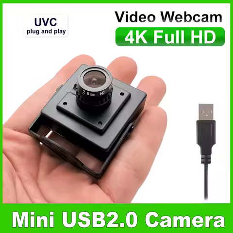 HD Webcam 4K Streaming 30fps 3840x2160 Mini USB 2K 4MP Camera With 2.8mm 1.8mm Lens OTG UVC Plug And