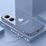 Case poco X7 Pro 5G Softcase Maple Electro Plating Camera Protect FREE Hanging Strap