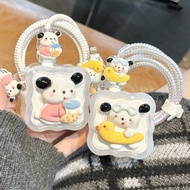 3D Cartoon Puppy Wavy Charger Cable Protector Cover for IPhone 35W Charger Protection Data Line Cove