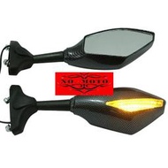 碳纖維色LED方向燈後照鏡後視鏡SUZUKI GSXR 600/750/1000 /隼/SV600 1000