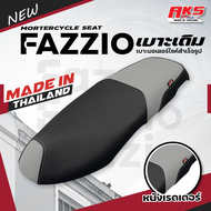 FAZZIO เบาะปาดกลาง AKS หนังเรดเดอร์สีดำ ด้ายแดง คุณภาพดี กันน้ำ