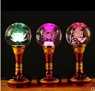 1pcs Crystal Lotus Light Buddhism Supplies for Lights Fortune Buddha Lights LED Colorful Lights