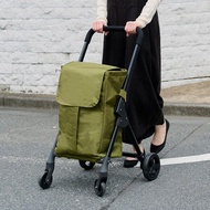 日本cocoro OPEN FRONT 前推式保溫保冷四輪摺疊購物車-35L-多