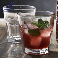 Box of 6 glass tea cups, 6 250ml rock cups (CUP 2009), coffee cups