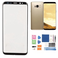 Phone Front Screen Glass Replacement Black Compatible with Galaxy S8 5.8in G950 G950F G950A G950P G9
