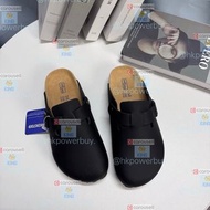 BIRKENSTOCK 黑皮黑扣22 包頭 拖鞋 涼鞋