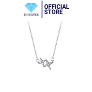Dây chuyền nữ sao đôi tình yêu đính đá chuẩn bạc ta- THJ SLIVER