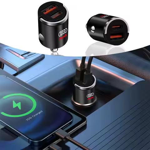 Car Charger 12-24V Lighter Fast Charging Car USB Type C Charger For Audi Quattro A3 A1 A4 B8 B7 A6 C