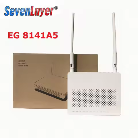 GPON onu new small size echolife eg8141a5 1GE+ 3FE+ 1USB+ 1TEL+ 2.4GWifi 5DBI antenna English firmwa