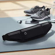 Running belt bag with magnetic race bib clips, waterproof, sports towel, handcuff pouch & cycling sh