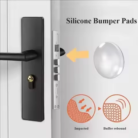Door Knob Wall Shield Clear Soft Rubber Door Stopper Door Handle Bumper Mute Stickers Wall Protector