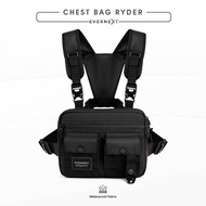 MEN'S SELEMPANG BAG CHEST BAG WATERPROOF RYDER CHEST BAG TACTICAL RIG BAG OUTDOOR MEN - BLACK NEWEST