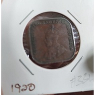 1920 1c 1 cent straits settlement VF 33164