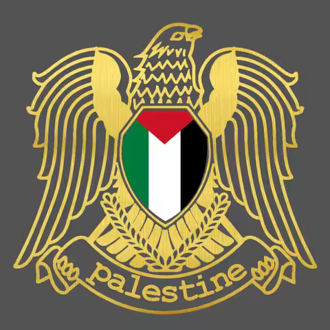 V90000# Custom Made Vinyl Decal Coat of Arms of Palestine Car Sticker Waterproof Auto Exterior Acces