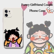 Huawei Y9 Prime 2019 Nova 7i 10 9 8 7 6 SE Pro Nova Y90 Y70 Plus Nova 5T 4e 3i Y7A Y9s Y6P P30 Lite Mate 40 30 Pro Creative Cartoon Funny Girlfriend Couple Phone Case Cover