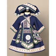 New March Three Ethnic Costume Guangxizhuang Ethnic Dance Costume Children Minority Ethnic Costume P