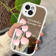 For Iphone pink flower cartoon makeup  mirror case iphone 12 PRO MAX/11/11 PRO/12/12 PRO/11 PRO MAX/12 MINI cover