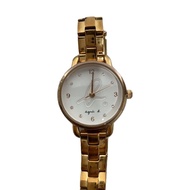 Agnes b. others quartz wrist watch analogues stainless gold VJ21-KE40 Direct from Japan Secondhand