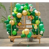 Happy birthday decoration balloon set package with jungle animal theme AJ2