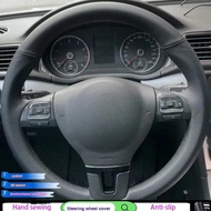Car Steering Wheel Cover  Artificial Leather For Volkswagen Gol Tiguan Passat B7 Passat CC Tour Blac