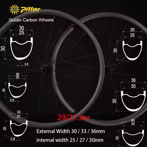 1280g MTB Carbon Wheelset 27.5er/29er Goldix Hub Ratchet System 36T Pillar TB2015 Spokes Mullet‌ Mou