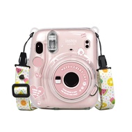 Camera Case For Fujifilm Instax Mini 11 Camera Adjustable PVC Camera Protective Cover Transparent Sling With Shoulder Strap