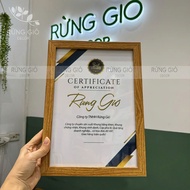 [Hanoi Express] Certificate frame, A4 size certificate frame, Wood grain model with 2cm border