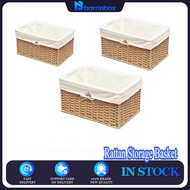 Nordic Rattan Storage Basket Desktop Weaving Storage Basket Handmade Rattan Storage Basket