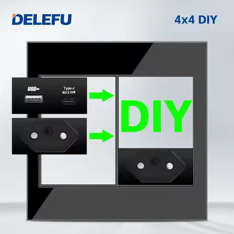 DELEFU Brazil Italian Chile Mexico Standard Free Combination Function USB Type C Key DIY Switch Sock
