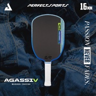 JOOLA Agassi Pro V Andre Agassi Washed Indigo 16mm Pickleball Paddle