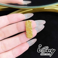 IBUY 999 Gold Flashing auspicious words Pendant 0.88G 24K (999) 足金999 爆闪吉言牌