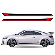 2PCS Car Door Side Stickers For Audi TT RS A3 A4 A5 S3 S4 S5 RS3 RS4 RS5 RS6 Racing Vinyl Decals Aut