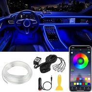 Car led Ambient Light RGB 160,000 Colors Optical Fiber Ambient Light Music Rhythm Light Interior Amb