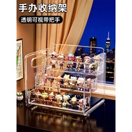 B. b. My Mystery Box Storage Display Stand Ladder Type Acrylic Transparent Doll Pop Mart Ornaments D